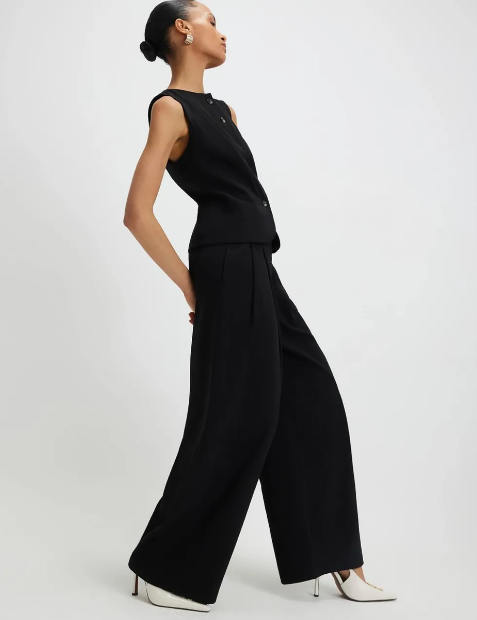 Tailored Wide Leg Trousers