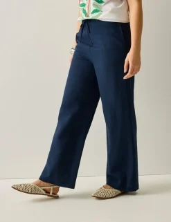 Talamanca Straight Leg Trousers with Linen