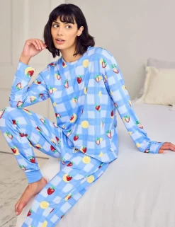 Tall Fruit Print Crew Neck Pyjama Set