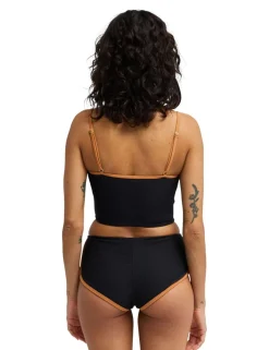 Tanlines Textured Contrast Trim Swim Shorts