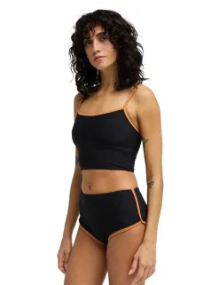 Tanlines Textured Contrast Trim Swim Shorts