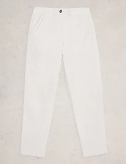 Tapered Ankle Grazer Chinos with Linen