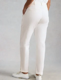 Tapered Ankle Grazer Chinos with Linen