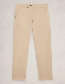 Tapered Ankle Grazer Chinos with Linen