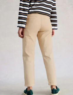 Tapered Ankle Grazer Chinos with Linen