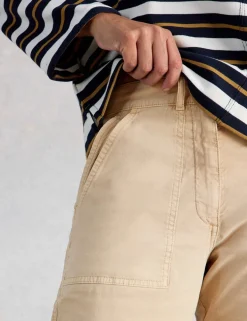 Tapered Ankle Grazer Chinos with Linen
