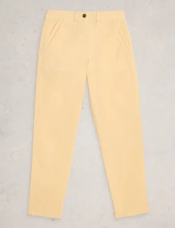 Tapered Ankle Grazer Chinos with Linen