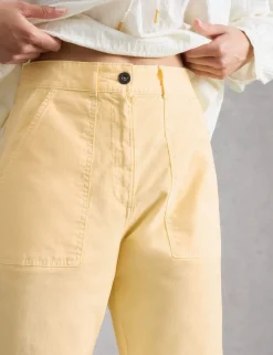 Tapered Ankle Grazer Chinos with Linen