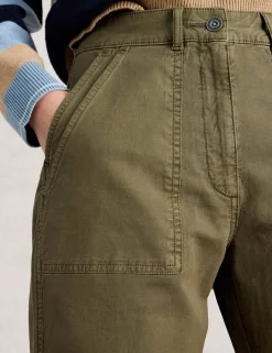 Tapered Ankle Grazer Chinos with Linen