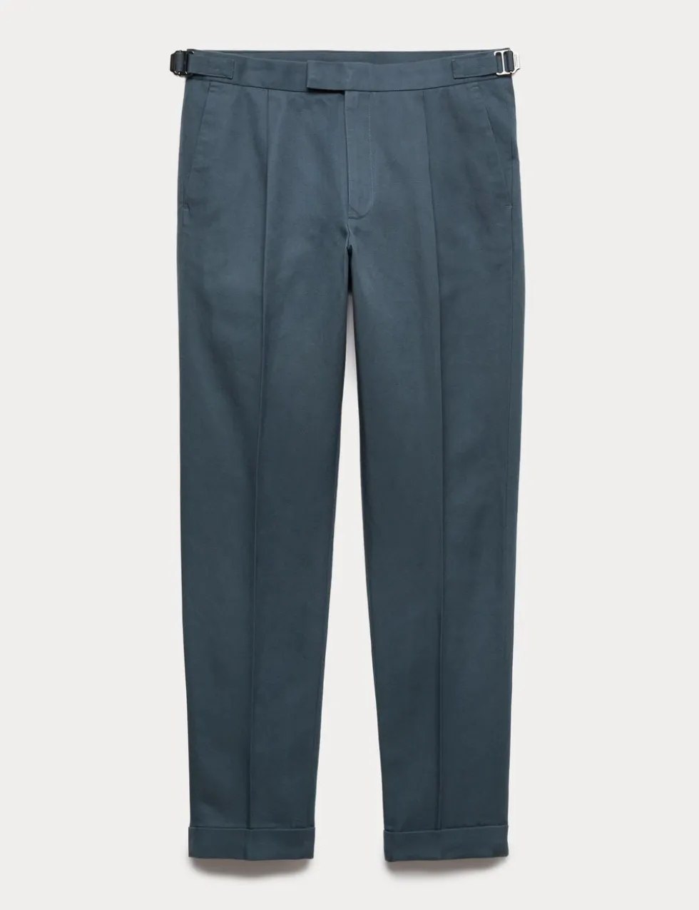 Tapered Fit Cotton Linen Blend Trousers