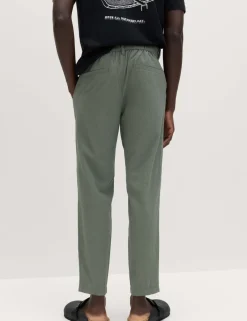 Tapered Fit Cotton Rich Seersucker Trousers