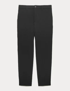 Tapered Fit Cotton Rich Seersucker Trousers