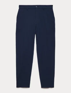 Tapered Fit Cotton Rich Seersucker Trousers
