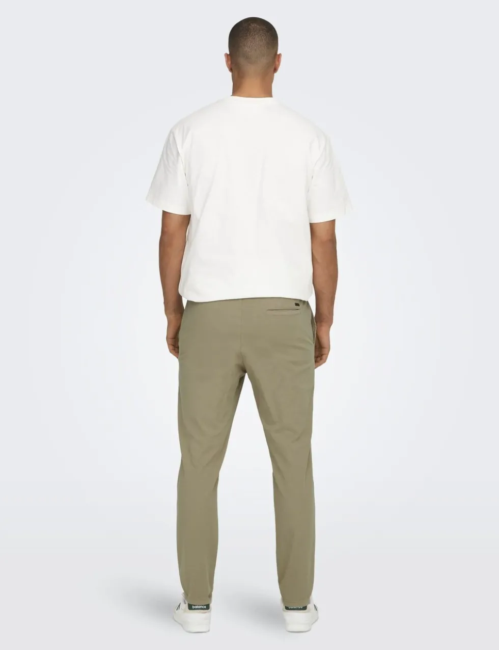 Tapered Fit Elasticated Waist Stretch Trousers