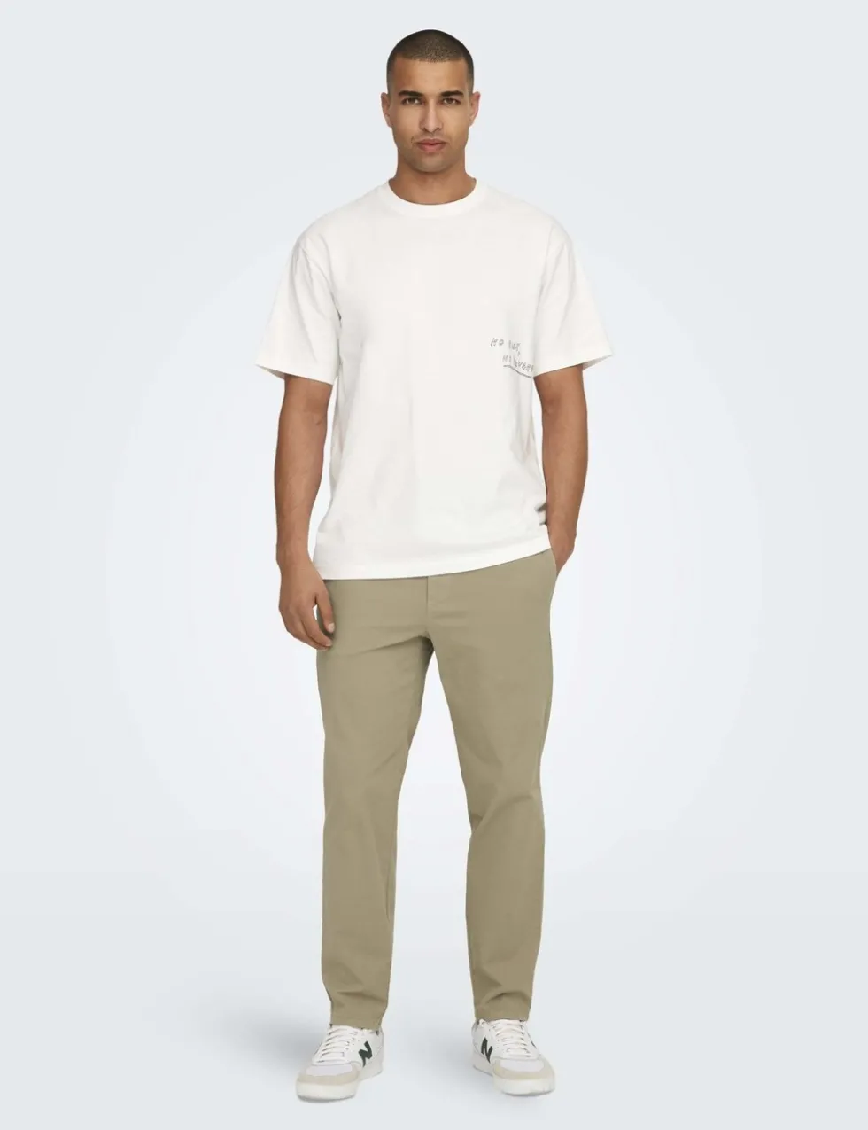 Tapered Fit Elasticated Waist Stretch Trousers