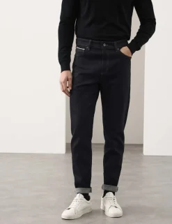 Tapered Fit Japanese Selvedge Stretch Jeans