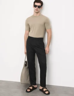 Tapered Fit Lyocell Rich Trousers