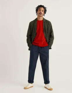 Tapered Fit Pure Cotton Lightweight Trousers