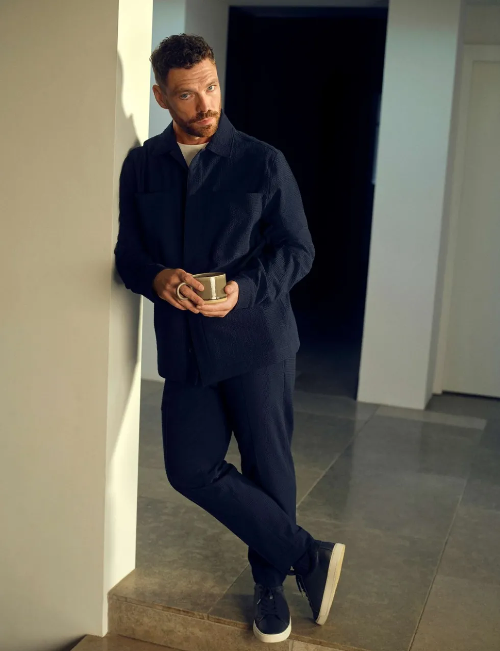 Tapered Fit Seersucker Joggers