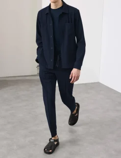 Tapered Fit Seersucker Joggers