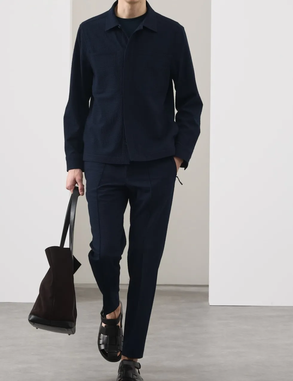 Tapered Fit Seersucker Joggers