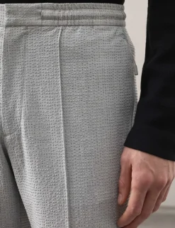Tapered Fit Seersucker Joggers