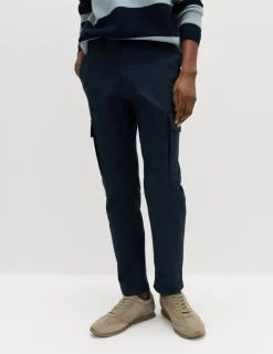 Tapered Fit Stretch Cargo Trousers