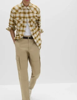 Tapered Fit Stretch Cargo Trousers