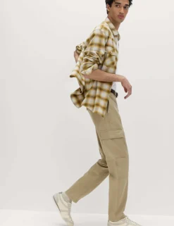 Tapered Fit Stretch Cargo Trousers