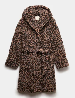 Teddy Borg Leopard Print Dressing Gown