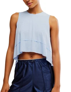 Tempo Crew Neck Relaxed Crop Vest Top