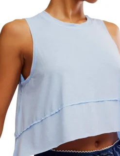 Tempo Crew Neck Relaxed Crop Vest Top