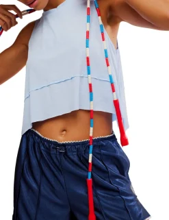 Tempo Crew Neck Relaxed Crop Vest Top