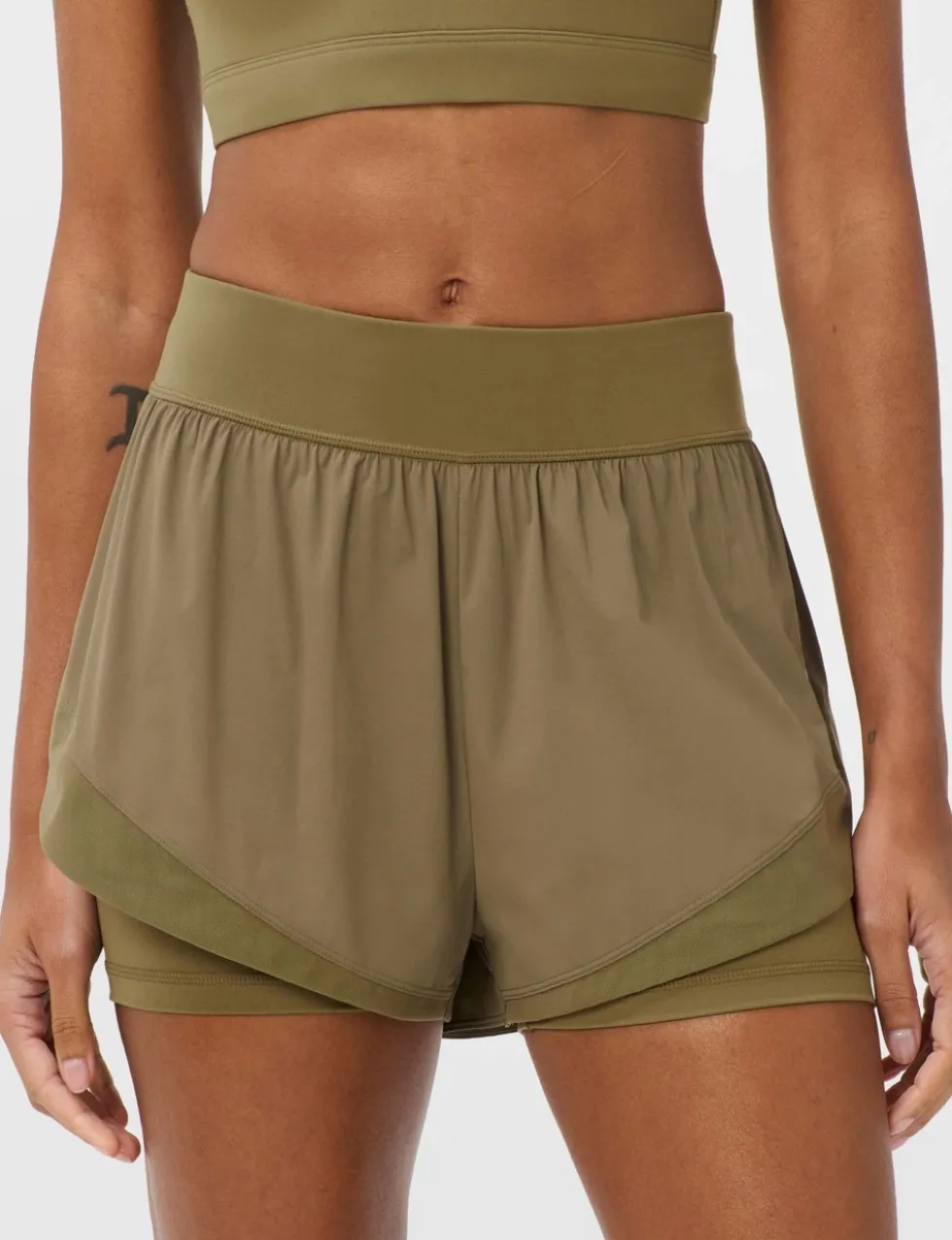 Tempo Run Layered Running Shorts