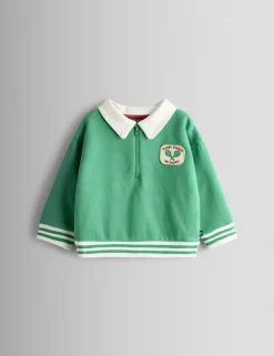 Tennis Appliqué Half Zip Sweatshirt (1-9 Yrs)