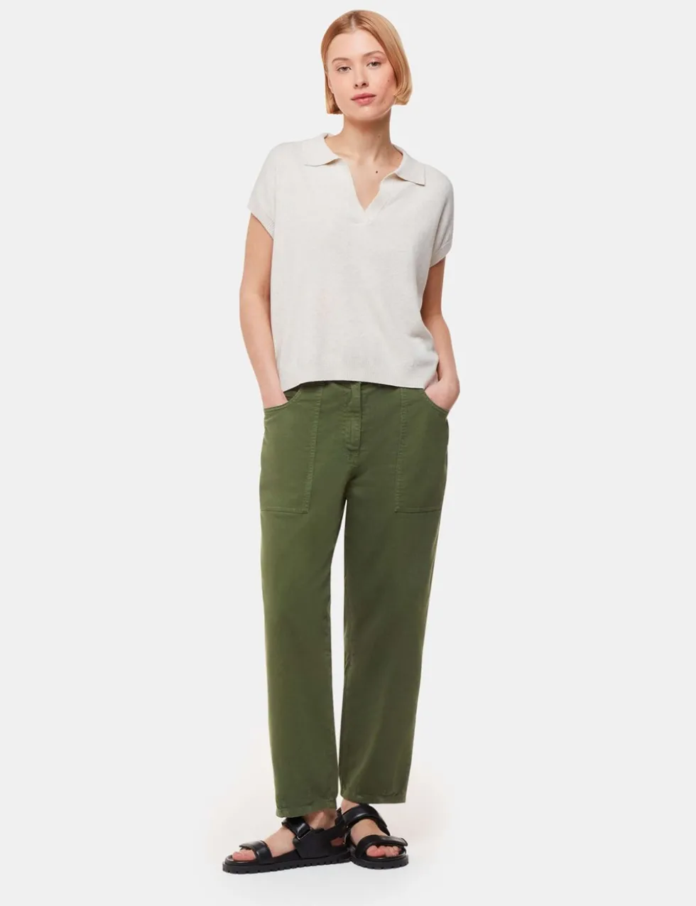 Tessa Cotton Rich Straight Leg Trousers