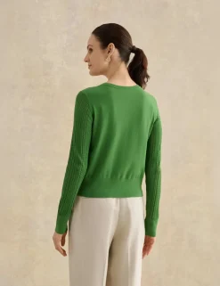 Textured Button Front Cardigan