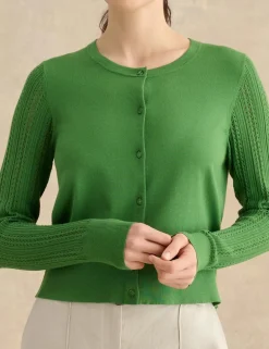 Textured Button Front Cardigan