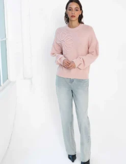 Textured Crew Neck Jumper