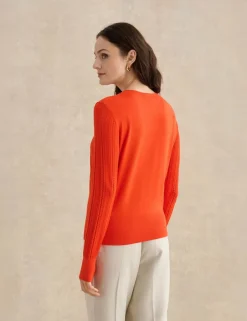Textured Crew Neck Jumper