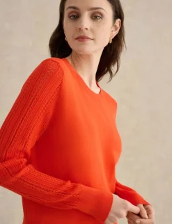 Textured Crew Neck Jumper