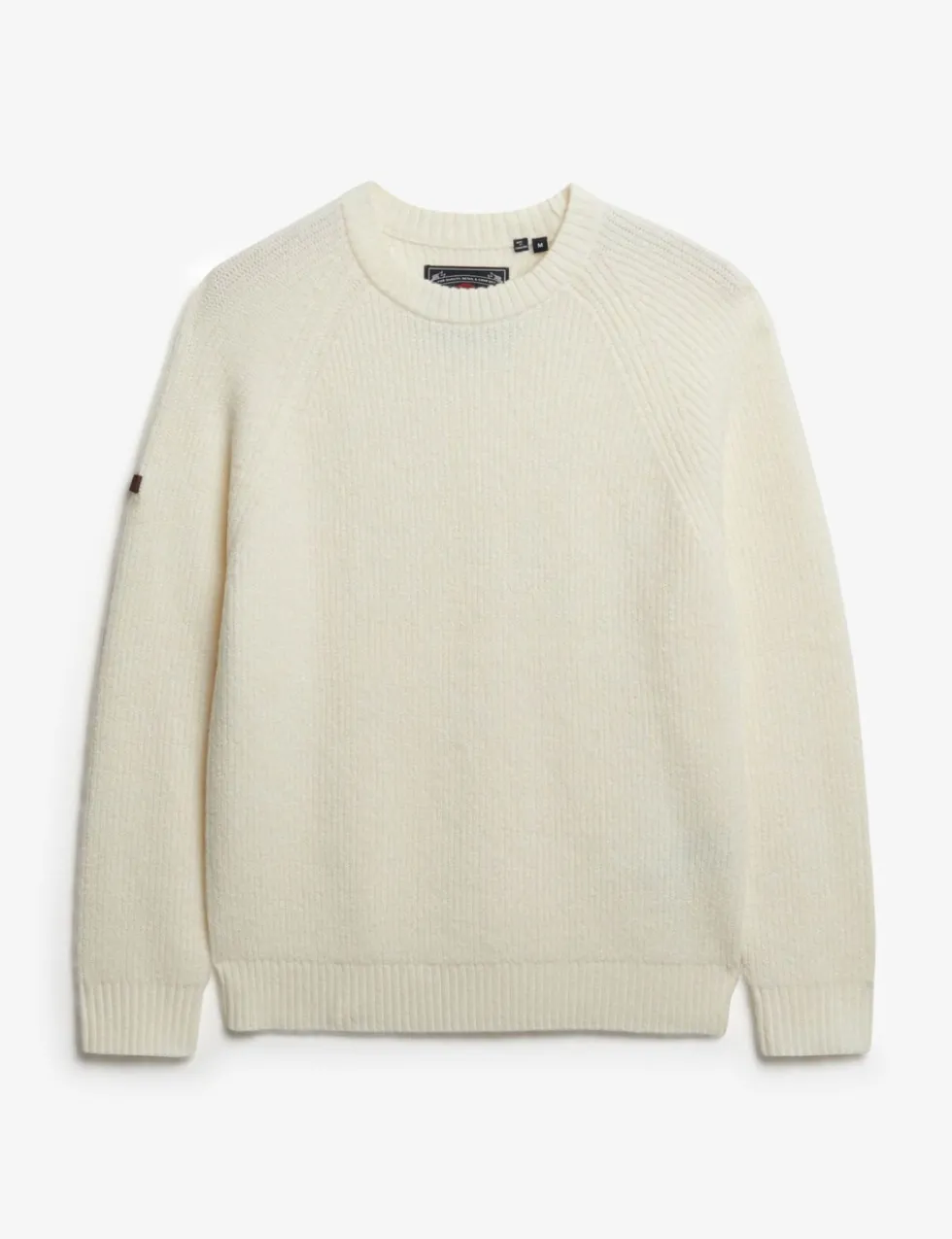 Textured Crew Neck Raglan Jumper