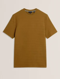 Textured Crew Neck T-Shirt
