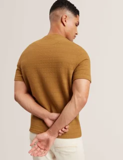 Textured Crew Neck T-Shirt