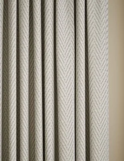 Textured Herringbone Eyelet Curtains