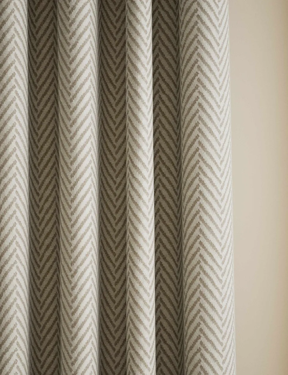Textured Herringbone Eyelet Curtains