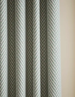 Textured Herringbone Eyelet Curtains