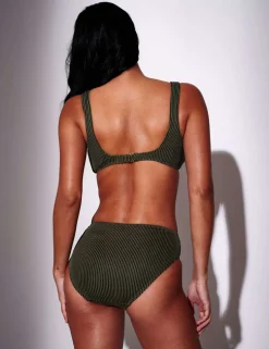 Textured Hipster Bikini Bottoms