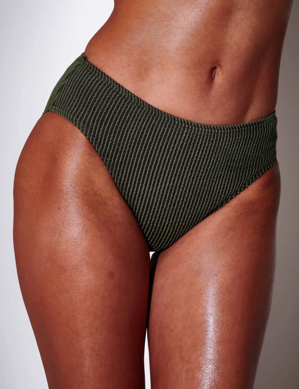 Textured Hipster Bikini Bottoms