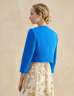 Textured Lightweight Cropped Jacket